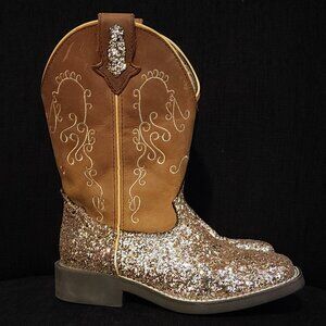 Shyanne Girls' Sparkle Plenty Boots Broad Square Toe - Size 1